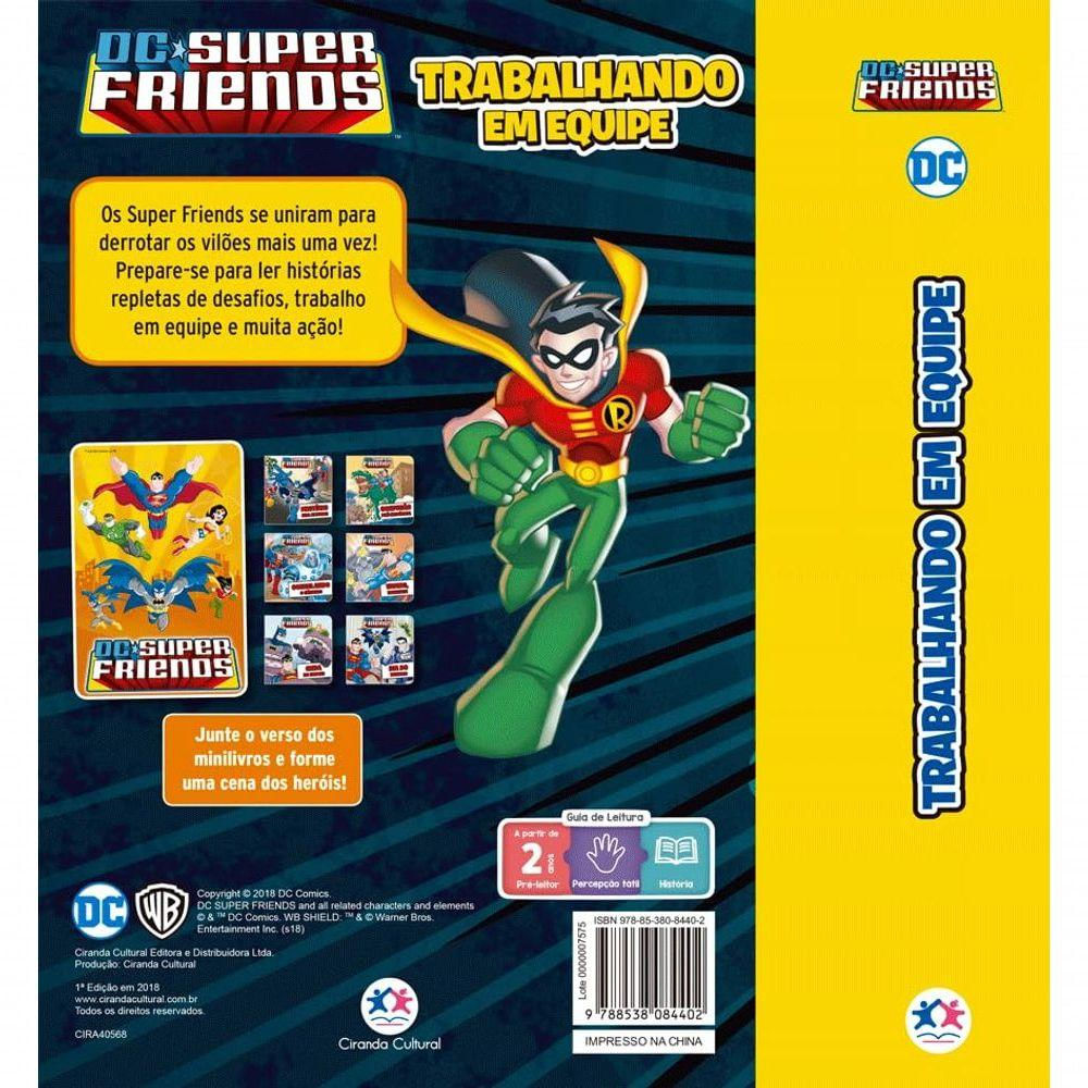 Livro Infantil Dc Super Friends Trabalhando Em Equipe Capa Comum