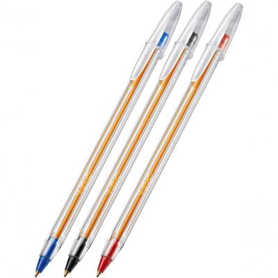 Caneta Esferográfica Ponta Fina De 0.8mm Pacote Com 3 Unidades Bic