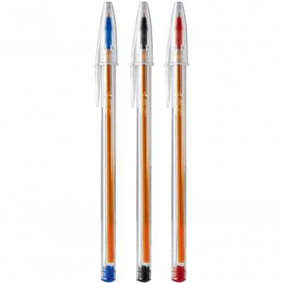Caneta Esferográfica Ponta Fina De 0.8mm Pacote Com 3 Unidades Bic