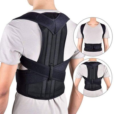Colete Corretor Postural Magnético Ajustável Preto