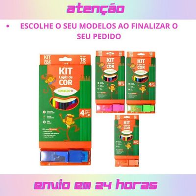 Kit Escolar Completo Coleção Com 18 Peças Para Pintura E Escrita Verde