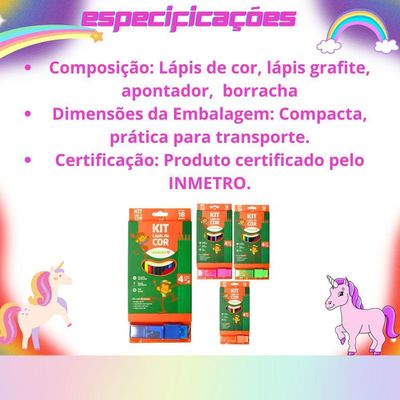 Kit Escolar Completo Coleção Com 18 Peças Para Pintura E Escrita Verde