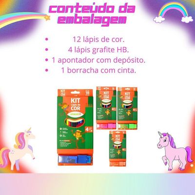 Kit Escolar Completo Coleção Com 18 Peças Para Pintura E Escrita Verde