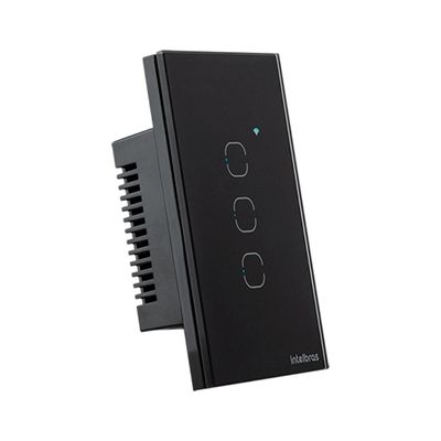 Interruptor SMART Zigbee Touch 3 Preto EZS 1003 4850049