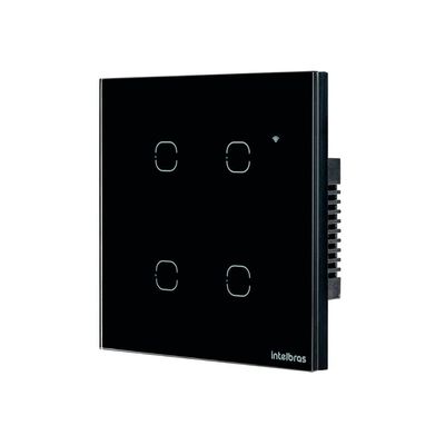 Interruptor SMART WI-FI Touch 4 Teclas Preto EWS 1004 4850028