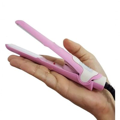 Mini Chapinha Portátil Bivolt Alisa E Ondula 17,5Cm Rosa Bivolt