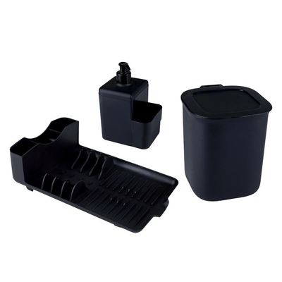 Kit Pia com 3 Peças Dasplast Preto