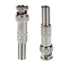 Conector Bnc Macho Com Mola De Parafuso Cftv