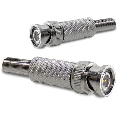 Conector Bnc Com Mola E Parafuso 4Mm Para Cftv