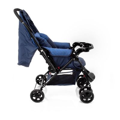 Carrinho de Bebê Reverse Cosco - Azul Rajado