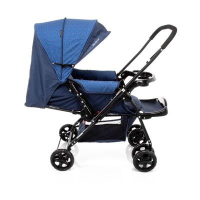 Carrinho de Bebê Reverse Cosco - Azul Rajado