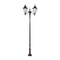 Poste Colonial Jardim Verona 02 Luminárias Alumínio 211cm