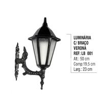 Luminária Verona com Braço Externa/interna em Alumínio 50cm