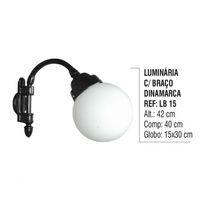 Luminária Dinamarca com Braço Externa/interna Alumínio 42cm