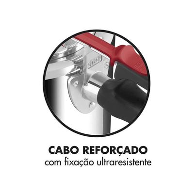 Panela de Pressao CLOCK 7,0L com Fechamento Interno Aluminio Polido