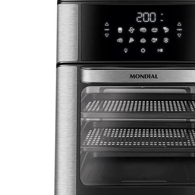 Fritadeira AIR FRYER Mondial OVEN 12L 2000W AFON-1 - 5666-03  PRETO/INOX  110 VOLTS