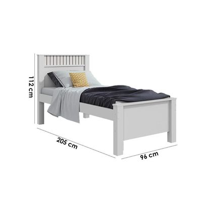 Cama Solteiro Athenas Branco Ou Branco C/ Lilás - Flex - Lopas