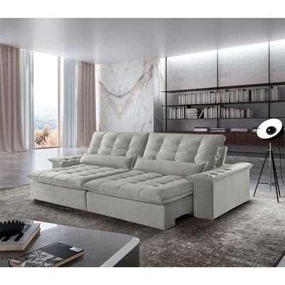 Sofá Victory Linho 02 Módulos De 100cm B25cm Meu Sofá Online A230 Linho Cinza