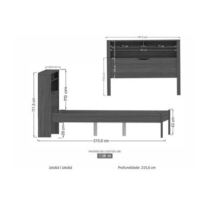 Cama De Casal Invicta Jatoba - Santos Andirá