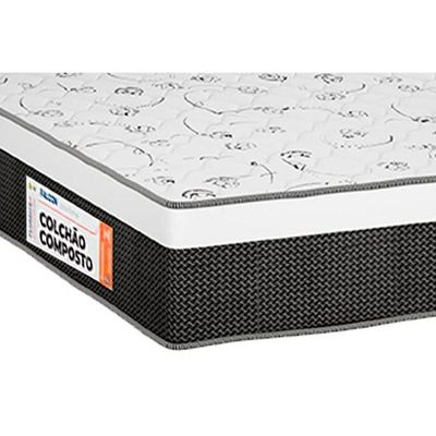 Cama Box Baú Casal Colchão Anatômico Plumatex Falcon Ultra Firme + Base Crc Courano White(138x188)