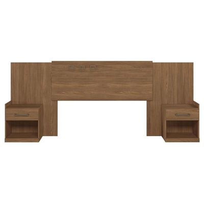 Painel Cama Box Madeirado Cor Jatoba Casal C- Gavetas Plus Jatoba - Santos Andirá