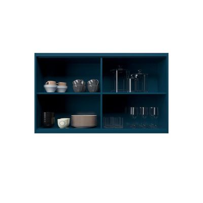 Cozinha Completa Évora com Bancada 6 PT 3 GV Azul Órion