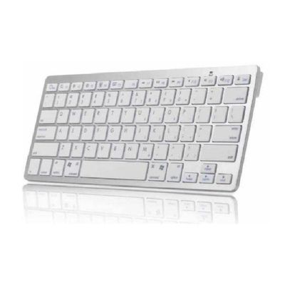 Mini Teclado Bluetooth Para  Pro Branco Prateado