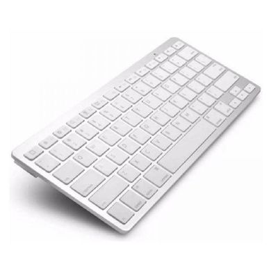 Mini Teclado Bluetooth Para  Pro Branco Prateado