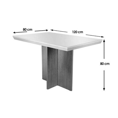 Sala de Jantar Completa Berlim 120Cm + 4 Cadeiras Imbuia Chocolate Capuccino