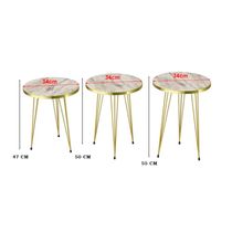 Conjunto De Mesa De Centro 4 Peças - Mármore Branco