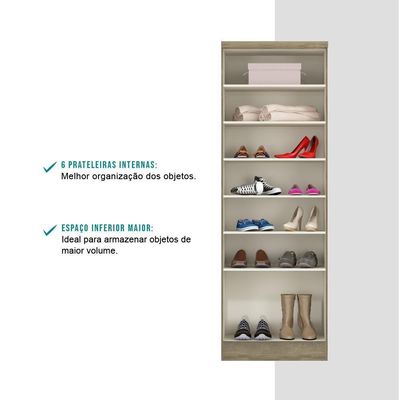 Sapateira 2 Portas Noce