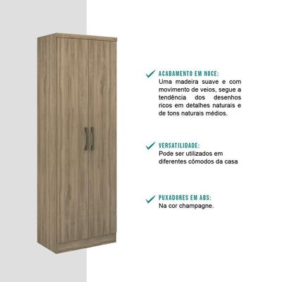 Armário Banheiro 2 Portas Noce