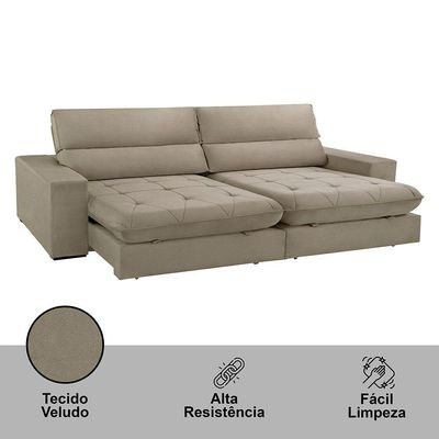 Sofá Aspem Veludo 02 Módulos De 90cm B25cm Meu Sofá Online B002 Veludo Capuccino