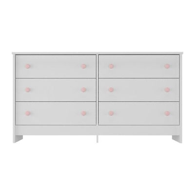 Cômoda Infantil 136cm Com 6 Gavetas Multimóveis Mp4335 Branco Branco