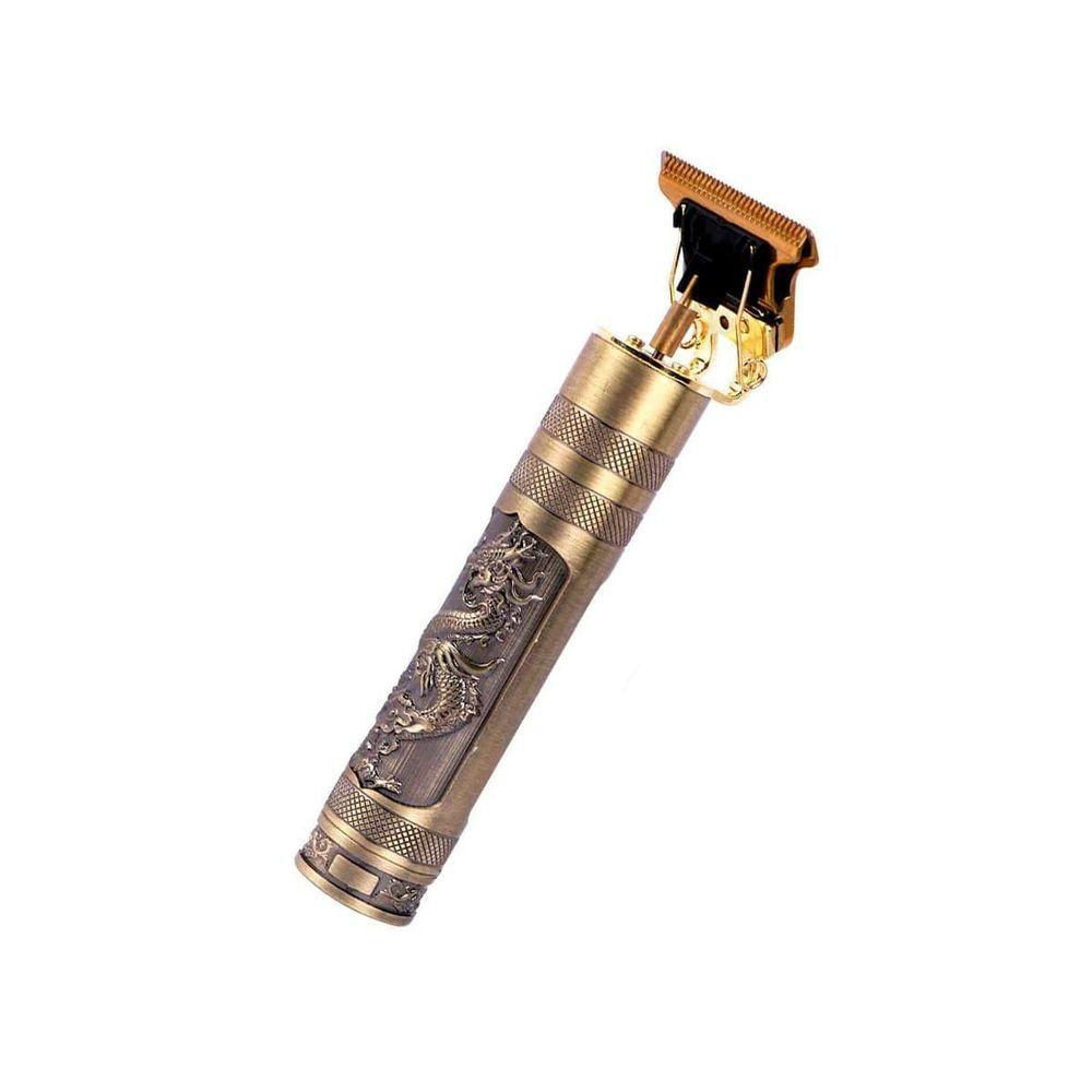 Aparador De Cabelo Dragao Dourado Recarregável 4 Pentes