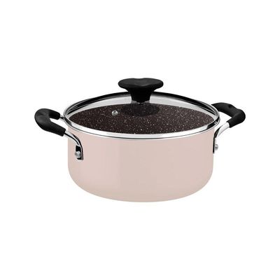 Caçarola Tramontina Tunis Em Alumínio 24 Cm 4,8 L Cerâmico Rosa Trufado