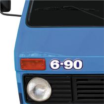 Kit Adesivos 6-90 Emblema Caminhão Volkswagen Mwm Resinado Azul