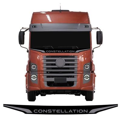 Adesivo Faixa Frontal Parabrisa Grade Constellation Grafite Preto