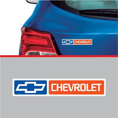 Adesivo Traseira Chevrolet Classico Brilho Sem Resina Vermelho