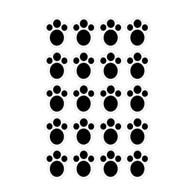 Adesivos Personalizados Patinha 5x5cm Preto