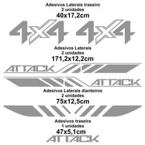 Faixa Nissan Frontier Attack 4x4 2023 Adesivo Lateral E Capô Branco