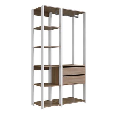 Kit Guarda Roupa Closet 02 Pecas 183x100cm Branco Montana Proddy