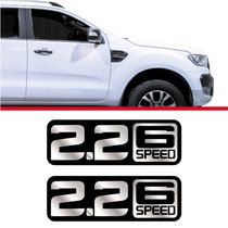Par Adesivo Ford Ranger 2.2 Six Speed 2017 Rgar01 Preto