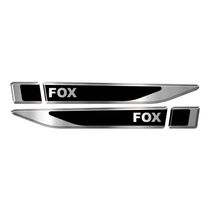 Par Emblema Lateral Fox Resinado Paralama Cromado