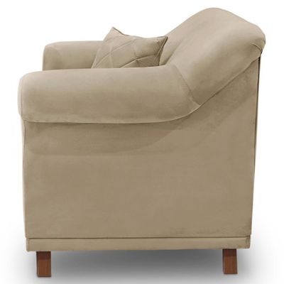 Poltrona Decorativa Retro Polo Com Almofada Suede 1101 Ezz 1101