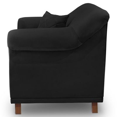 Poltrona Decorativa Retro Polo Com Almofada Suede 1105 Ezz 1105