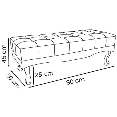 Puff Recamier Retro Vic 90cm Suede 1104 Ezz 1104