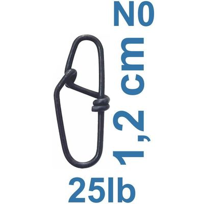 Snap De Pesca Quick Lock N0 Marine Sports 12kg 25lb 20pçs