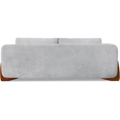 Sofa Jolie 3 Lugares 220cm Pes Boomerang Linho Boucle 3302 Ezz 3302