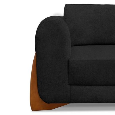 Sofa Jolie 3 Lugares 220cm Pes Boomerang Linho Boucle 3304 Ezz 3304